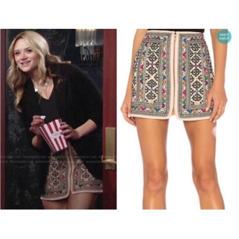 Majorelle Embroidered Mini Skirt Worn By Summer On The Young And The Restless